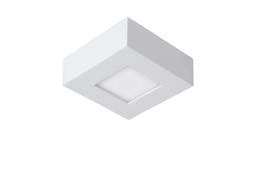 Lucide BRICE-LED - Plafonnière Badkamer - LED Dimb. - 1x8W 3000K - IP44 - Wit - uit